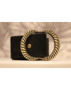 Ceinture effet daim noir