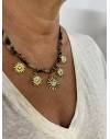 Collier soleil léopard