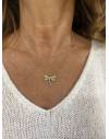 Collier doré pendentif libellule