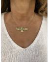 Collier doré pendentif aigle