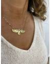 Collier doré pendentif aigle