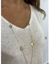 Collier doré sautoir trèfle