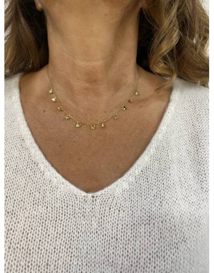 Collier doré papillon