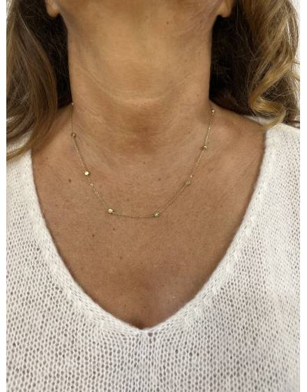 Collier doré détail brillant
