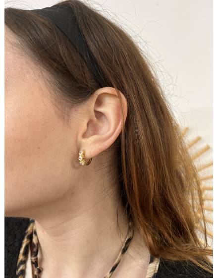 Minis créoles dorées brillantes