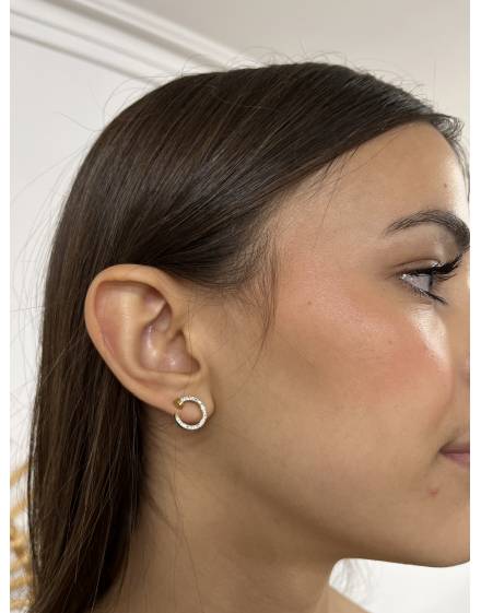 Mini créoles dorées et brillante