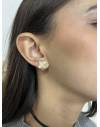 Boucles d'oreilles dorées fleur