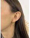 Boucles d'oreilles croix dorée