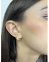 Double boucles d'oreilles dorées minimaliste