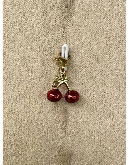 Charms cerise en acier inoxydable