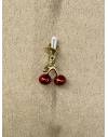 Charms cerise en acier inoxydable
