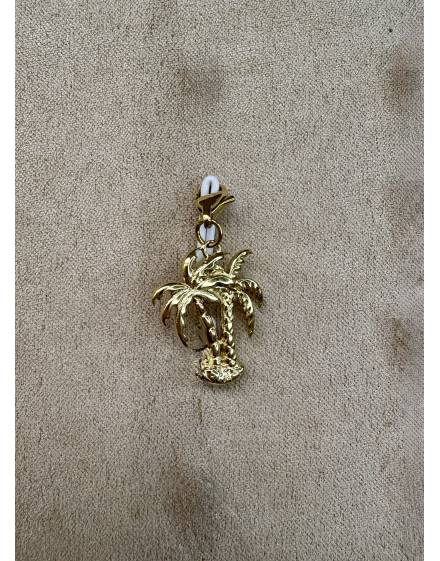 Charms palmier en acier inoxydable