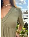 Robe longue kaki