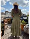 Robe longue kaki