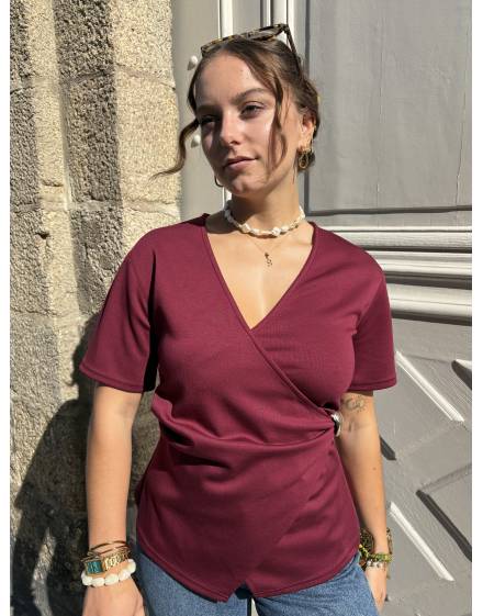 Haut bordeaux bijoux doré