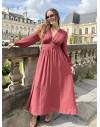 Robe longue terracotta