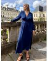 Robe longue bleu-marine