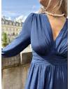 Robe longue bleu-marine