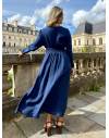Robe longue bleu-marine