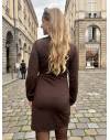 Robe courte porte feuille chocolat