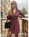 Robe courte porte feuille bordeaux