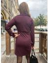 Robe courte porte feuille bordeaux