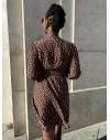 Robe courte à pois chocolat