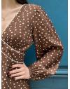 Robe Courte À Pois Chocolat
