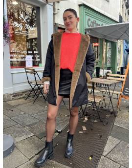 Parka réversible noire