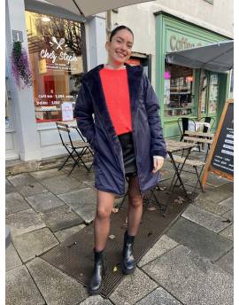 Parka Réversible bleu marine