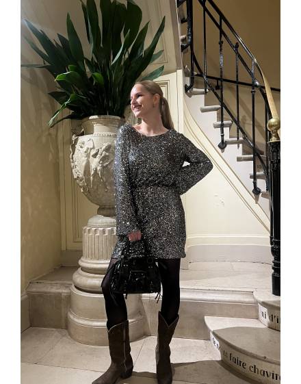 Robe à sequin argentée