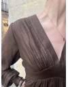 Robe courte irisée chocolat