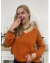Pull en alpaga orange