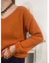 Pull en alpaga orange