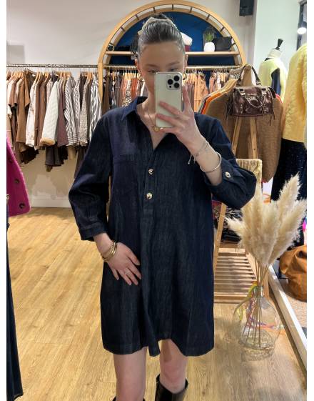 Robe en jean brut