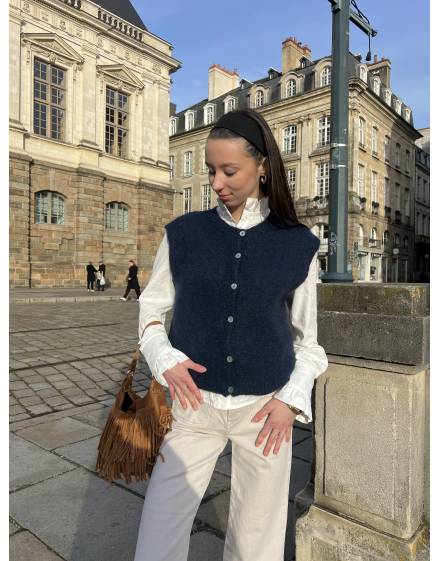 Gilet sans manches bleu marine