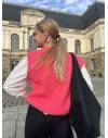 Gilet sans manches rose fuchsia