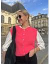 Gilet sans manches rose fuchsia