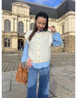 Gilet sans manches blanc
