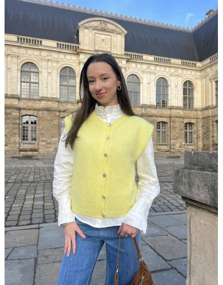 Gilet sans manches jaune