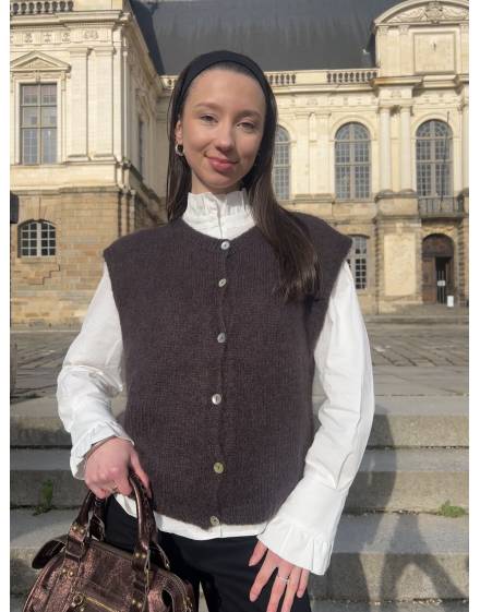 Gilet sans manches chocolat