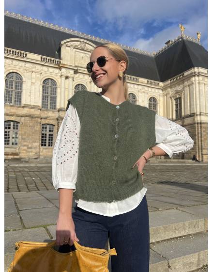 Gilet sans manches kaki