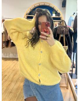 Gilet En Laine Jaune