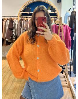 Gilet en laine orange