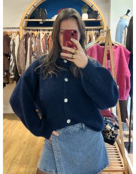 Gilet en laine bleu marine