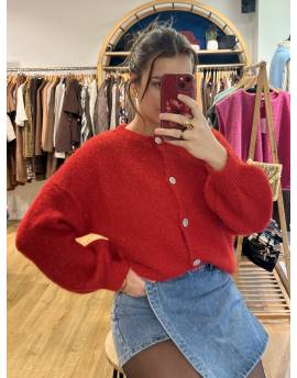 Gilet en laine Rouge