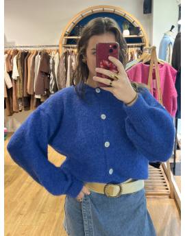 Gilet en laine bleu roi