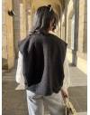 Gilet sans manches structuré noir