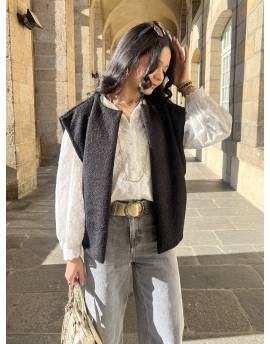 Gilet sans manches structuré noir