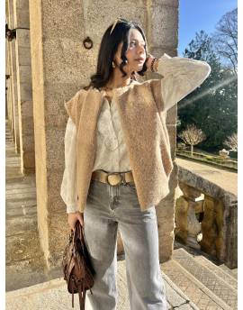Gilet sans manches structuré camel